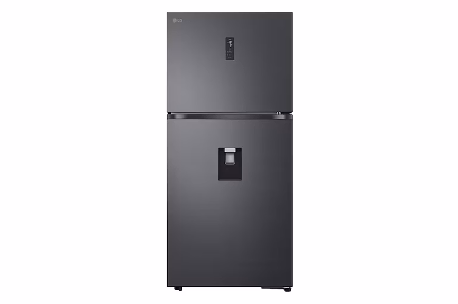 603L Top Freezer Fridge in Essence Matt Black with Water Dispenser 2